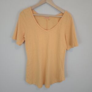 fresh produce Peach Short Sleeve V-Neck Tee